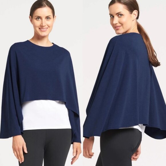 Solbari Sun Protective Shrug Top Blue Womens One Size UPF50+ Australian Shirt - Picture 1 of 13